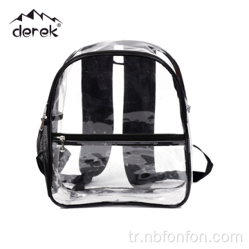Pvc büyük kapasiteli moda kişilik sırt çantası pvc öğrenci moda sırt çantası